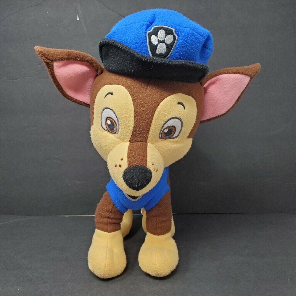 Paw Patrol Chase 16" Plush Stuffed Animal Nickelodeon Toy Police Dog Blue Toy